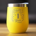 thumbnail image 2 of Bevvee Insulated Wine Tumbler 12 oz Cheers 1 Year Gifts for Wine Lovers Tumblers, 2 of 4