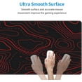 thumbnail image 5 of Red Black Topographic Mouse Pad Large Gaming Desk Mat Computer Mousepad XL Long Non-Slip Laptop Keyboard Mat for Office Home Travel Work 31.5"L*11.8"W, 5 of 6