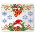 thumbnail image 1 of Christmas Mouse Pad, Classical Traditional Design with Stocking Santa Claus Hat Mistletoe Snowflakes, Rectangle Non-Slip Rubber Mousepad, Multicolor, by Ambesonne, 1 of 2