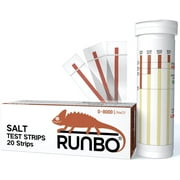 RUNBO Saltwater Pool Test Strips (20 Count) – Ideal for Salt Swimming Pools and Spa - Easy and Accurate Test for Sodium Chloride 0-8000 ppm