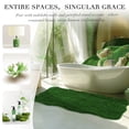 thumbnail image 2 of Bsicpro Bath Mat,Non Slip,Soft Absorbent,3D Textured Decorative Bathroom Floor Mat,Machine Washable,59"x24" Forest Green, 2 of 6