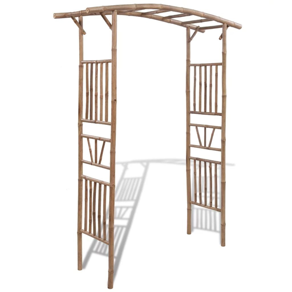 Kepooman Arch Bamboo Outdoor Patio for Climbing Plant Wedding, 57.1" X 15.7" X 73.6", Brown