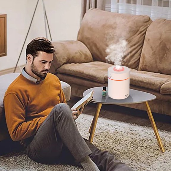 BZPIZ Portable Humidifier for Home,3-In-1 Quiet Air Humidifier,Oil Diffuser & Night Light,USB Personal Desktop Humidifier for Baby Bedroom Travel Office Home