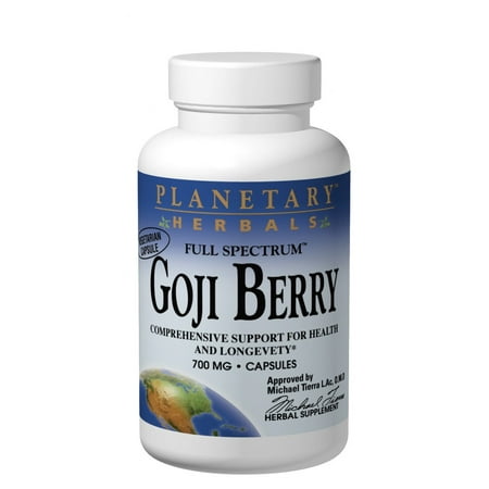 planetary herbals goji berry full spectrum 700mg, botanical elixir for health and longevity,90 vegetarian