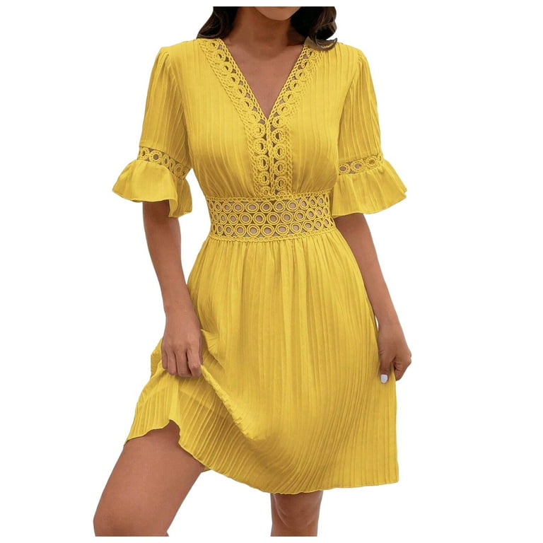 Fancy Dress Flattering Comfortable Plus Size Milkmaid Dress Long and Flowy Green Summer Dress Tween Dresses 12 14 Girls Yellow S Walmart