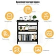 thumbnail image 6 of Costway Wooden Shelf Bookcase 3-Tier Open Bookshelf W/X-Design Freestanding Rack Black, 6 of 10
