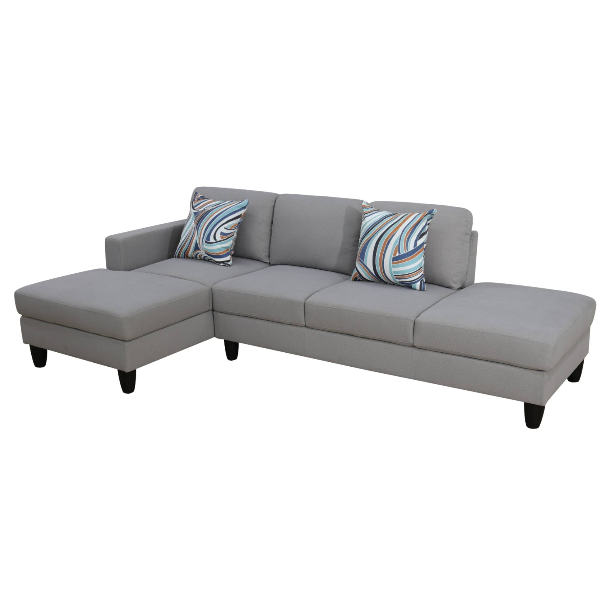 Modern Sectional Sofa Couch, L Shape Sofa Set with Chaise Modular Cloud Couch for Living Room, Light Grey