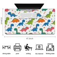 thumbnail image 5 of Long Mouse Pads for Desk,White Dinosaurs Bones Plants Pattern Desk Mats on Top Of Desks, Desk Mouse Pad Extra Large with 3mm Non-Slip Base and Stitched Edge for Gaming,Office,Work,Home 47.3"x23.6", 5 of 6