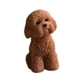 thumbnail image 3 of Figura de perro en miniatura para decoración del salpicadero del coche, artesanía, escultura pequeña y bonita. marrón en cuclillas, 3 of 9