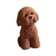 thumbnail image 3 of Figura de perro en miniatura para decoración del salpicadero del coche, artesanía, escultura pequeña y bonita. marrón en cuclillas, 3 of 9