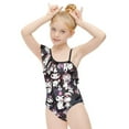 thumbnail image 4 of Kuromi And My Melody Girls One Piece Swimsuits Hawaiian Ruffle Swimwear Beach Bathing Suit Outfits, 4 of 7