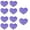 Purple, variant on JZROCKER Appliques Crafts Plush Heart Appliques for Hairpin Headwear