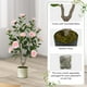 thumbnail image 5 of Árbol de camelia artificial Goplus de 36 pulgadas, paquete de 2 con maceta, rosa, 5 of 8
