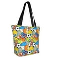 thumbnail image 2 of Fotbe Various Balls Pattern Beach Tote,Shoulder Handbag,Spacious Tote Bag,Lightweight Travel Bag,Versatile Shopping Bag, 2 of 9