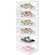 thumbnail image 2 of Caja transparente apilable para zapatos sin montaje organizador de plástico con puerta estante de pie con tapa, 2 of 8