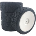 thumbnail image 2 of LINLIN 4 piezas RC 1:10 Rally Car 68 mm Neumáticos de goma Llantas de plato duro Hex 12 mm Compatible con 1/10 RC On Road Flat Run Car Tamiya CC01 Axial Scx10 Traxxas HPI Neumáticos Piezas, 2 of 7