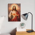 thumbnail image 6 of Aarocafa Inner Wood Frame Sacred Heart of Jesus Canvas Art-Divine Mercy Christian Wall Decor 8x12"|Christ Jesus Portrait Art|Gallery-Style Religious|Ready-to-Hang Spiritual Living Room Bedroom Art, 6 of 7