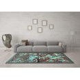thumbnail image 3 of Ahgly Company Indoor Round Animal Light Blue Traditional Area Rugs, 4' Round, 3 of 4
