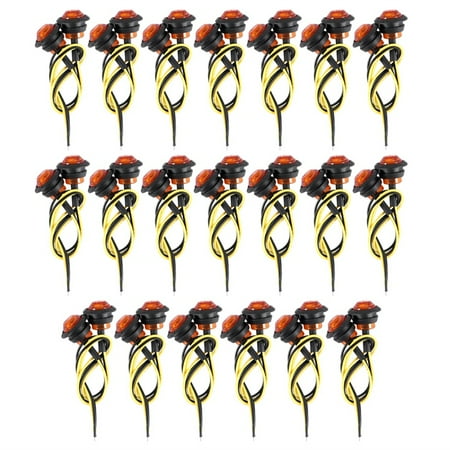 

20X 3/4inch 3LED Side Marker Lights Trailer Truck Turn Light Clearance Light
