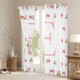 thumbnail image 3 of Homewish Bow Bowtie Ribbon Blackout Curtains Set of 2 (52x84 Each),Colorful Flower Floral Window Curtains,First Letter E Curtains and Drapes For Girls,Super Cozy Room Decor, 3 of 6