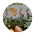 thumbnail image 4 of HAOXIT Easter Tablecloth Round Spring Eggs Bunny Plants Table Cloth Outdoor Waterproof Tablecloths for Party Picnic Indoor Table Cover for Dining/Kitchen Home Decoration 38-42, 4 of 8