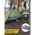 thumbnail image 4 of Tienda de campaña LANSHAN, ultraligera, impermeable para 1 persona, 3 estaciones, color verde, 4 of 7