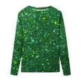 thumbnail image 4 of YMNXA Womens Shirts Long Sleeve Crew Neck Sequins Comfortable Fashion Tops Pullover Ladies Clothes For Daily Wear Green M, 4 of 4