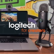 Logitech Litra Glow Premium LED Streaming Light with TrueSoft - Computer lighting for video conferencing, Graphite