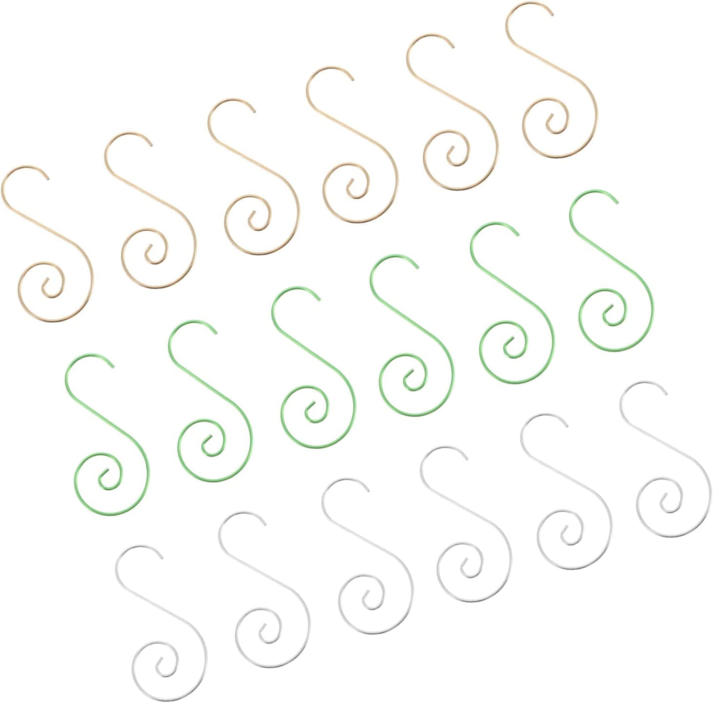 Green Tinsel 3 Packs Christmas Ornament Hooks Christmas S Shaped