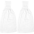 thumbnail image 4 of KOVOT Set of 2 Cotton Hanging Tie Towels | Include (2) Hanging Towels That Latch with Hook & Loop (White), 4 of 4