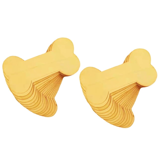 CIMAXIC Wood Tag 30Pcs Wooden Bone Shaped Tag Creative Gift Packing Tag DIY Label Decoration,4.13"X2.13"X0.12"