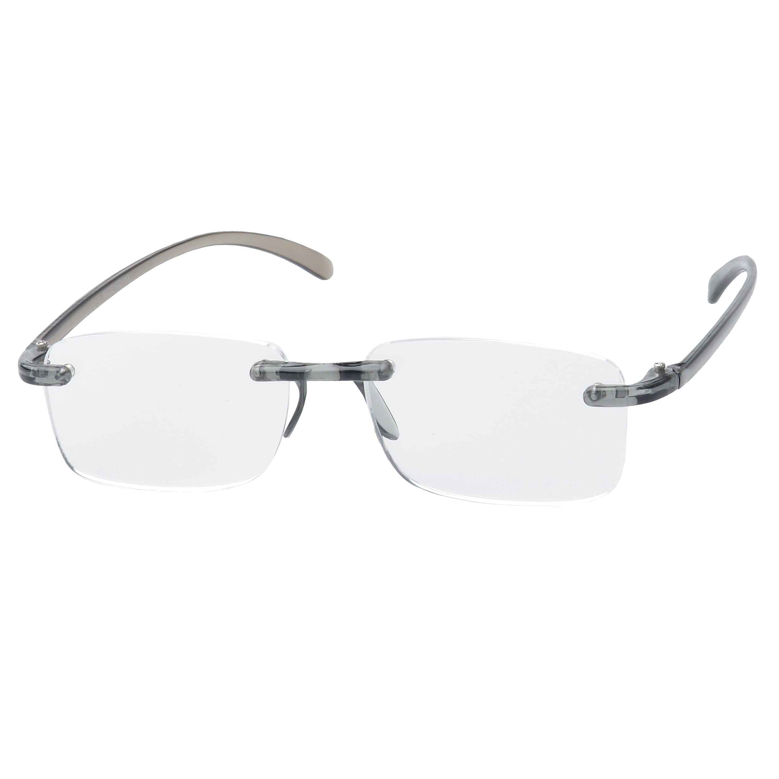 MLC Eyewear Ashton Rectangle Reading Glasses +1.50 in Grey - Walmart.com
