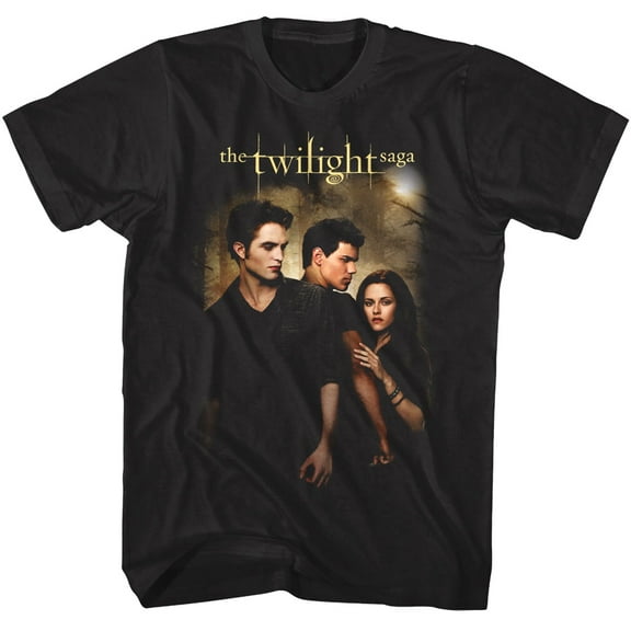 Twilight New Moon Poster Men's T Shirt (Black, AdultM)