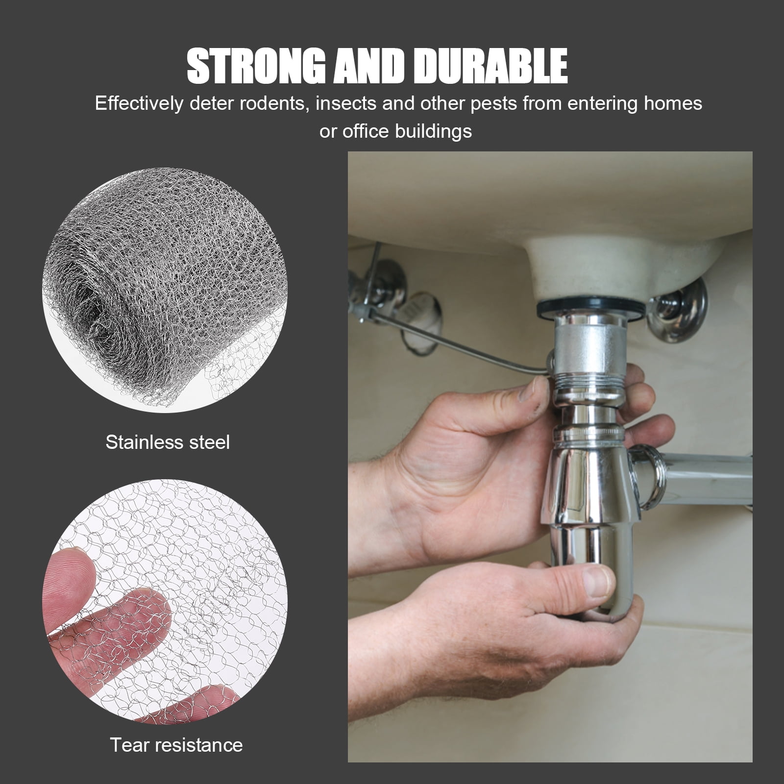 Anti-rat Net Rodent Proof Chicken Wire Fence Fencing Stainless Steel Woven Mesh Rodents Against for House