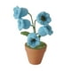 thumbnail image 2 of Flores artificiales Sunnimix tejidas a mano Adorno de escritorio Decoración del hogar Azul, 2 of 8