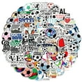 thumbnail image 6 of 100pcs Soccer Stickers Sports Stickers Soccer Fan Stickers Skateboard Decals Football Theme Art Stickers, 6 of 8
