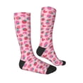 thumbnail image 3 of Fotbe Haear Strawberry print Women's Men's Novelty Crew Socks Cotton Socks Knee High Socks for Walking,Running,Nurses,Pregnancy, 3 of 9