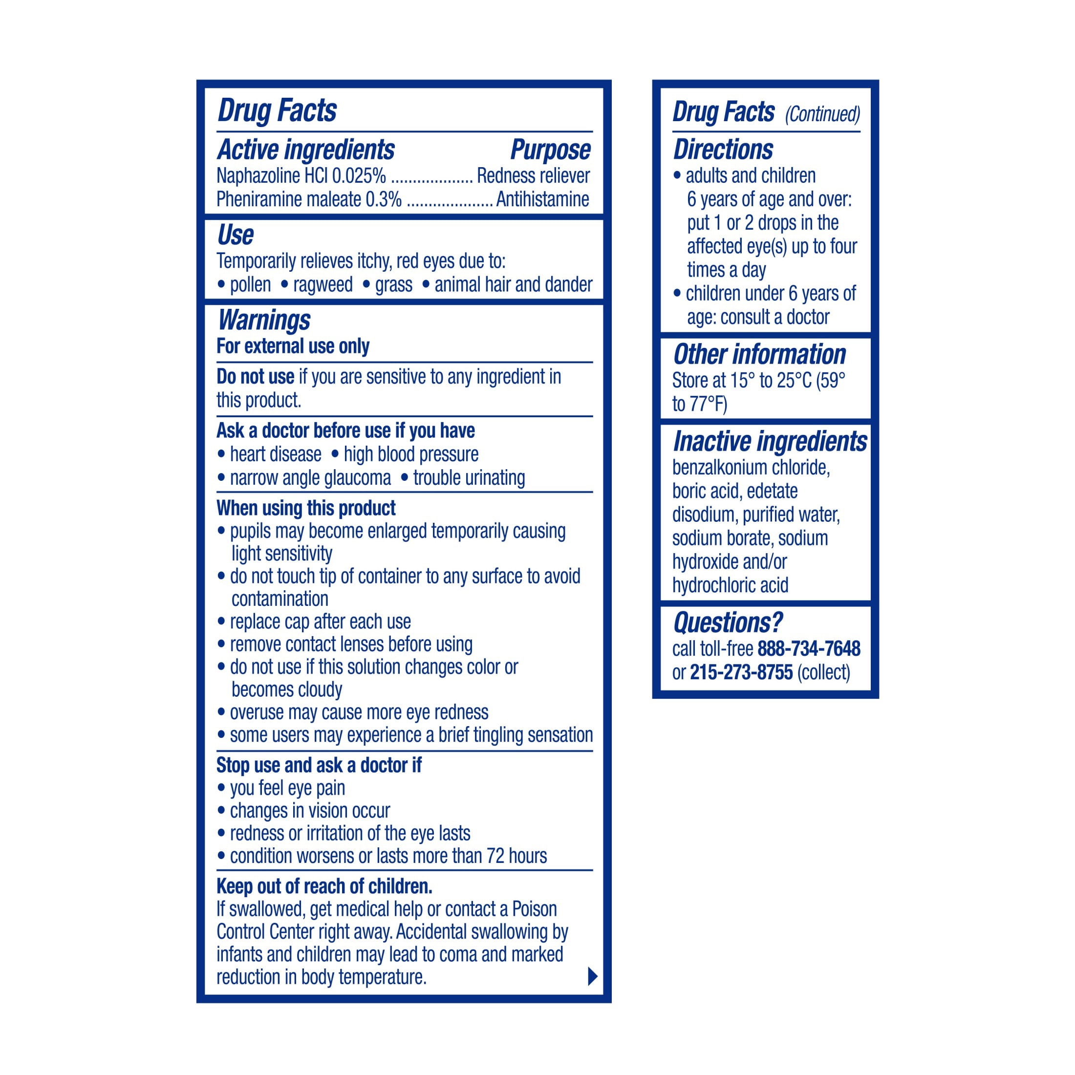 Visine Allergy Relief Multi-Action Antihistamine Eye Drops, 0.5 fl. oz