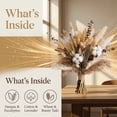 thumbnail image 5 of Dried Floral Arrangement | Rustic Boho Decor - Pampas Grass, Cotton Stems, Bunny Tails, Eucalyptus, Lavender & Wheat for Wedding Centerpiece, Table & Home, 5 of 9