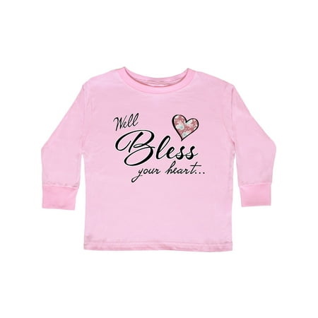 

Inktastic Well Bless your Heart with Floral Print Gift Toddler Boy or Toddler Girl Long Sleeve T-Shirt