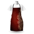 thumbnail image 3 of Burgundy Apron Floral Flower Swirl Ivy Image with Ombre Details Grunge Backdrop Artwork, Unisex Kitchen Bib Apron with Adjustable Neck for Cooking Baking Gardening, White Ruby and Red, by Ambesonne, 3 of 4