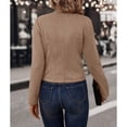 thumbnail image 4 of QASIEATN Fall Coats for Graceful Ladies Fashion, Faux Suede Leather Jacket: Fall Winter Clothes Casual Business Long Sleeve Jacket Coat, Womens Winter Tops, 4 of 5