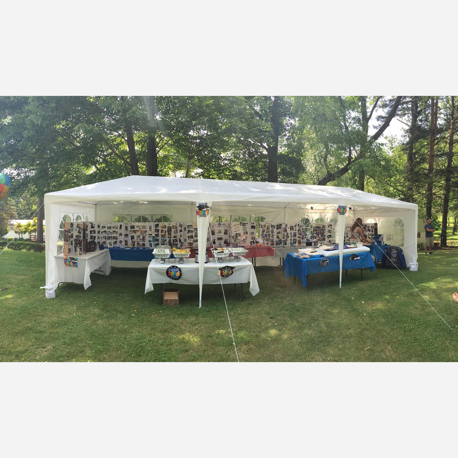 Outdoor 10'x30' Party Wedding Tent, Heavy Duty Canopy Gazebo, Maximum 50 People Outdoor 10'x30' Party Wedding Tent, Heavy Duty Canopy Gazebo, Maximum 50 People