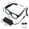 thumbnail image 4 of Gafas con luz LED LIUXGMXG paquete de 2 azul verde, 4 of 5