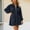 Blue, variant on Casual Belted Shirt Dress Long Sleeve Relaxed Fit Mid Length Waist Drawstring Trench Coat Style Fall Fashion Outerwear Long Maxi Dresses for Women Juniors Dresses Midi Dress plus Size