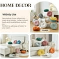 thumbnail image 4 of 2 Pcs Round Throw Pillows Decorative Pumpkin Velvet Boho Pleated Bed Pillows Back Support for Couch Chair Dorm Car 14.96'' (Sky Blue), 4 of 6