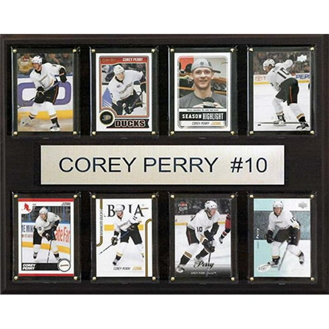 CandICollectables 1215PERRY8C NHL 12 x 15 Po. Corey Perry Anaheim Ducks Plaque de 8 Cartes