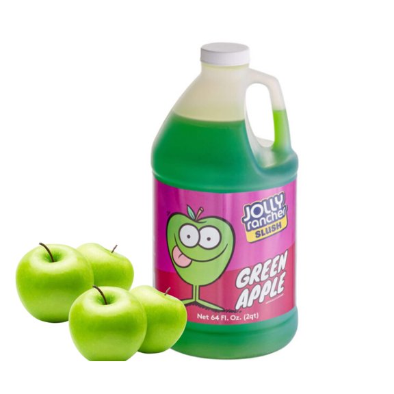 Jolly Rancher Green Apple Slushy Syrup 5:1 Bulk Food Service Concentrate-64 oz