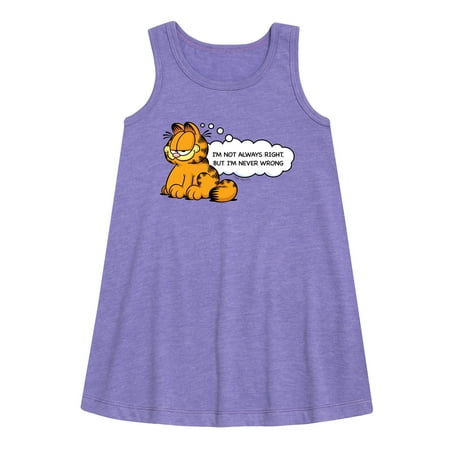 

Garfield - Not Always Right - Toddler and Youth Girls A-line Dress