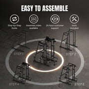 Mikolo M11 Smith Machine Home Gym, 2200LBS Power Rack with Functional Trainer, Cable Crossover, LAT Pulldown, Low Row, Landmine and Plate Storage for Full Body Strength Training